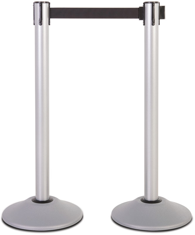 Retractable Stanchions Black, Chrome and Powder Coated Belt Stanchions