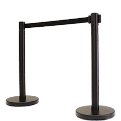 Black Retractable Stanchions