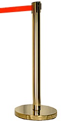 Polished Brass Retractable Stanchions