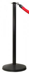 Black Flat Top Prime Rope Post Stanchions