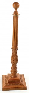 WS-133 Red Oak Wood Stanchions Square Base