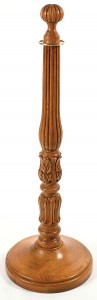 WS-222 Red Oak Wood Stanchions Plain Round Base