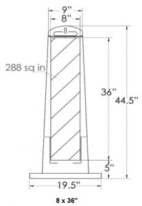 Traffix Premier Vertical Panel Barricade Dimensions