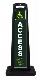 Portable Handicap Access Sign For Golf Course