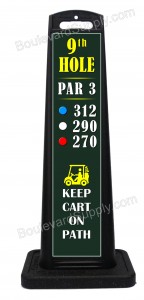 Portable Golf Hole Par Yards Sign