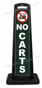 Portable No Carts Sign For Golf Course