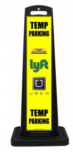Temporary Parking Sign Taxis Uber Lyft