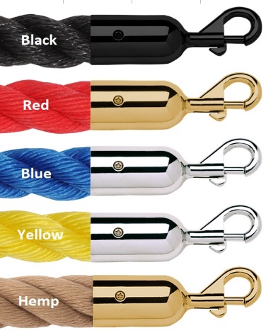 Heavy Duty Velvet Stanchion Ropes, Specialty Colors - Montour Line by Crowd Control Warehouse