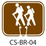 Park Service Brown Hiking Backpacking Trail Traffic Cone Signs