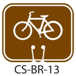 Park Service Brown Mountain Bike Biking Trail Traffic Cone Signs