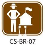 Park Service Brown Ranger Station Traffic Cone Signs