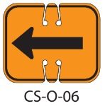 Orange Reversible Arrow Traffic Cone Signs