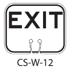 White EXIT Traffic Cone Signs