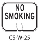 Black White No Smoking Traffic Cone Signs