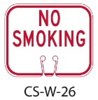 Red White No Smoking Traffic Cone Signs