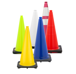 Orange White Blue Lime Pink Yellow JBC Safety Traffic Cones