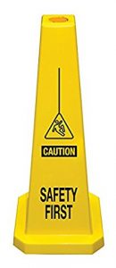 Plastic Lamba Yellow Safety Cone Safety First