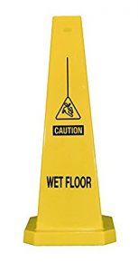 Plastic Lamba Yellow Safety Cone Wet Floor