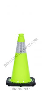 18 inch Lime Green Reflective Safety Traffic Cone RS45015C-LIME-3M4