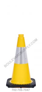 18 inch Yellow Reflective Safety Traffic Cone RS45015C-YELLOW-3M6