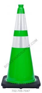 28 inch Kelly Green Reflective Traffic Cone RS70032C-GREEN-3M64