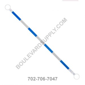White and Blue Traffic Cone Bar Barriers