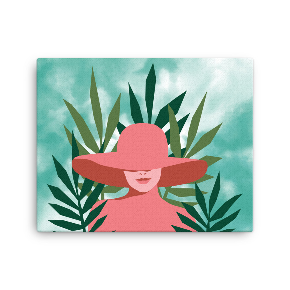 Lady In Pink Wall Art Canvas