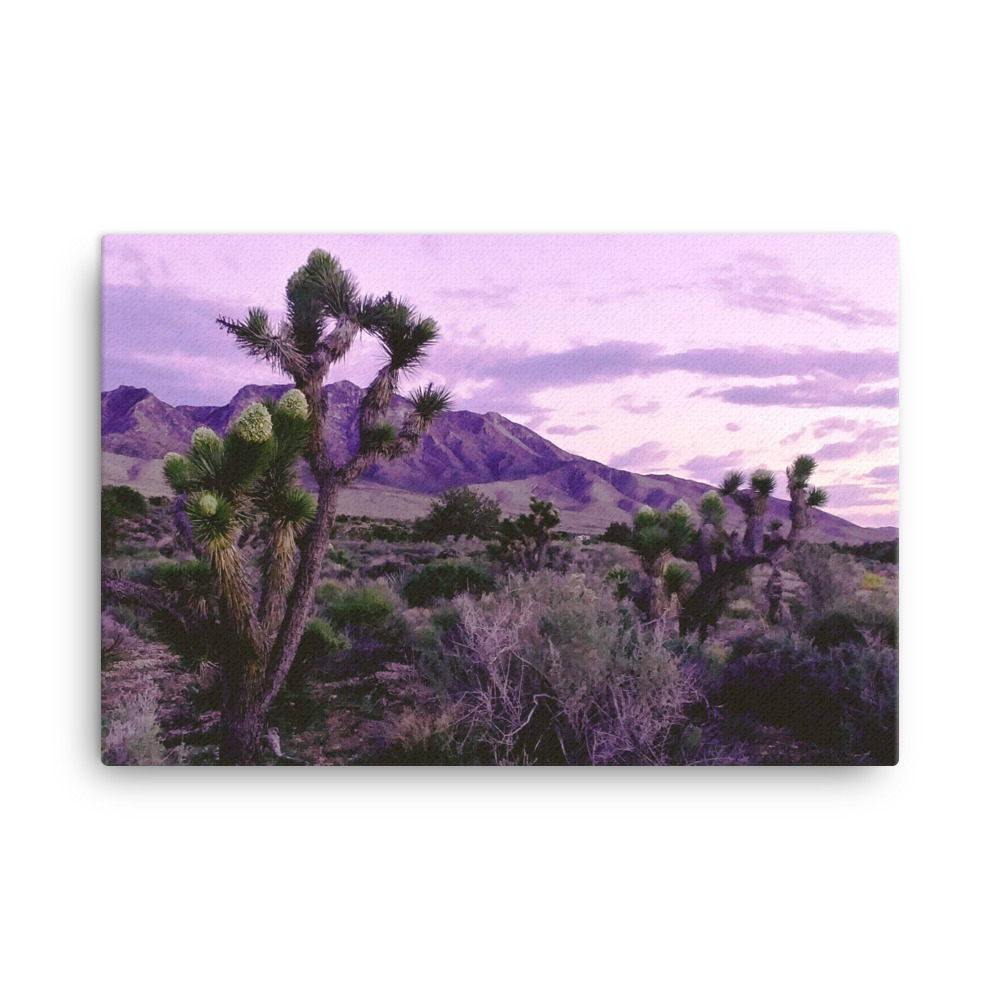 Purple Sky Mountains Wall Art Canvas