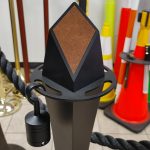 Matte Black Luxe Stanchion Copper Rust Inlay