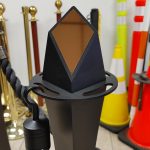 Matte Black Luxe Stanchion Polished Gold Diamond Inlay