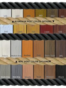 Post and Rope Color Options