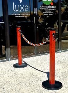 Dark Red Marble Posts Stone Look Stanchions