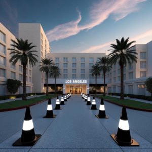 Colorful Valet Traffic Cones