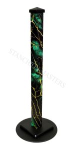 Green and Gold Marble Stanchion