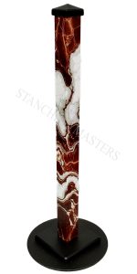 White and Dark Red Marble Stanchion