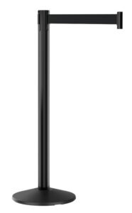 Black Retractable Stanchion