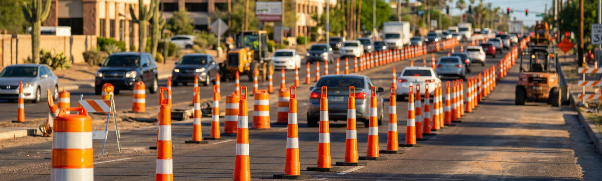 42 inch Orange Road Construction Work Zone Channelizer Cones
