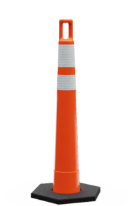 42 Inch Orange Watch-Tower Channelizer Cone for Road Construction Work Zone Safety