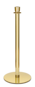Lavi Regal Polished Brass Rope Post Stanchion