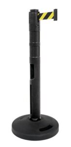 Heavy Duty Black Plastic Warehouse Safety Stanchion