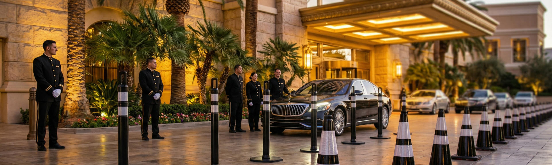 Premium Black Traffic Cones for Valet Parking