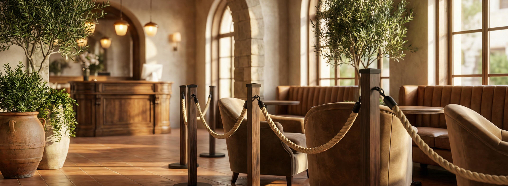 Rustic Faux Wood Stanchions Rustic Faux Wood Stanchions