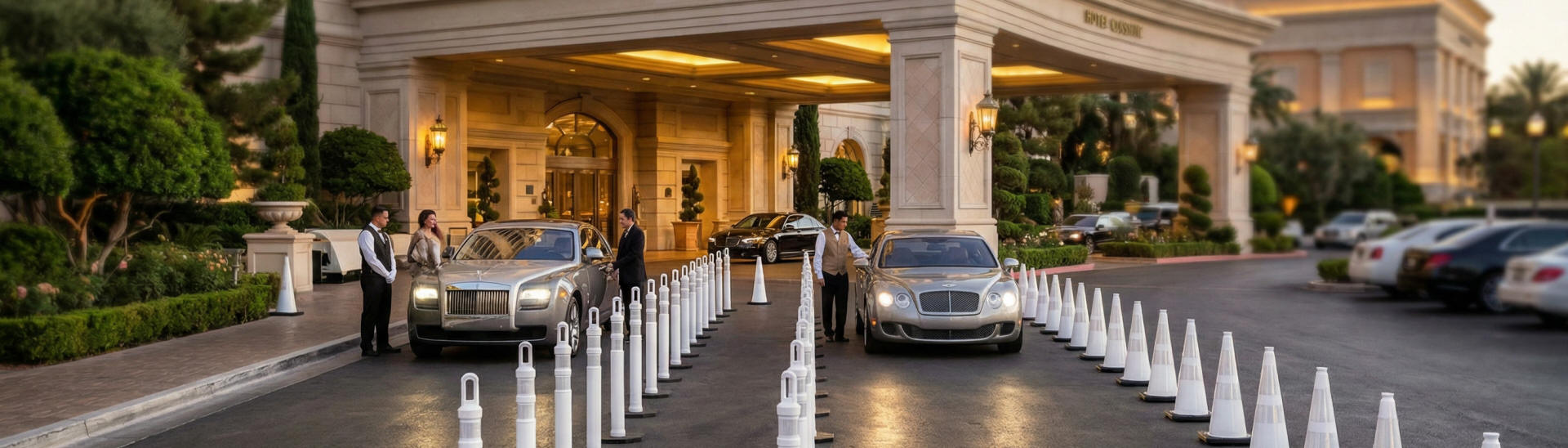 White Traffic Cones for Valet Parking White Traffic Cones for Valet Parking