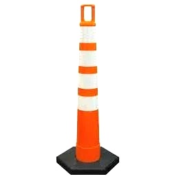 42 Inch Orange Watchtower Channelizer with Reflective Sheeting