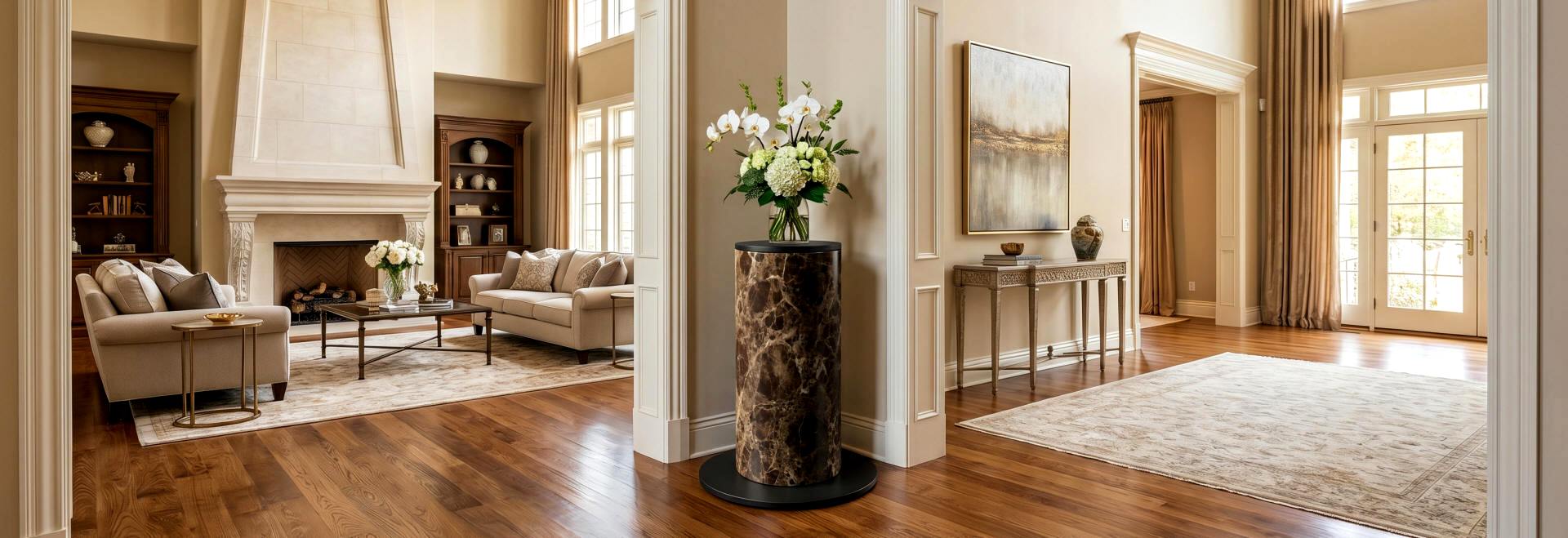 Pedestal House Marble Accent Home Decor